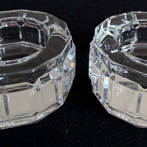 Two Crystal CoA Crystal of America Tealight Holders - Picture 1 of 3